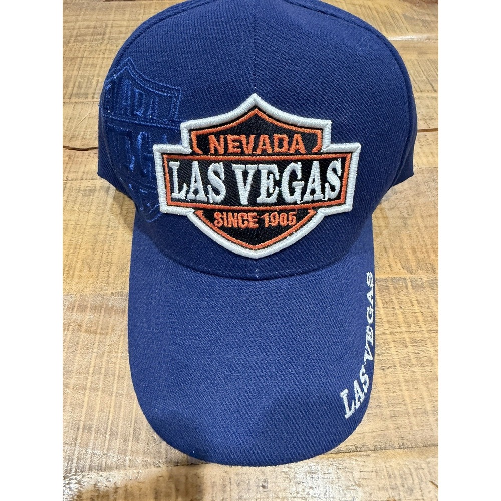 Las Vegas Nevada Blue Embroidered Adjustable Baseball Cap‎ Hat EUC
